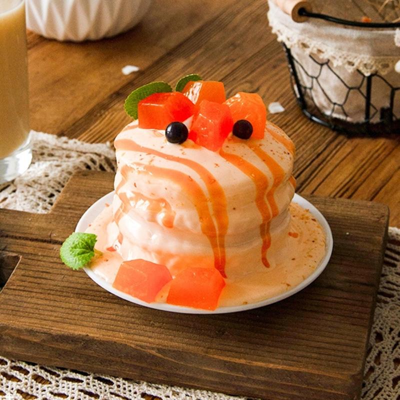 Realistic Dessert Model Faux Cake Decoration for Kitchen Display and Photo Shoot Artificial Food Photography Accessories