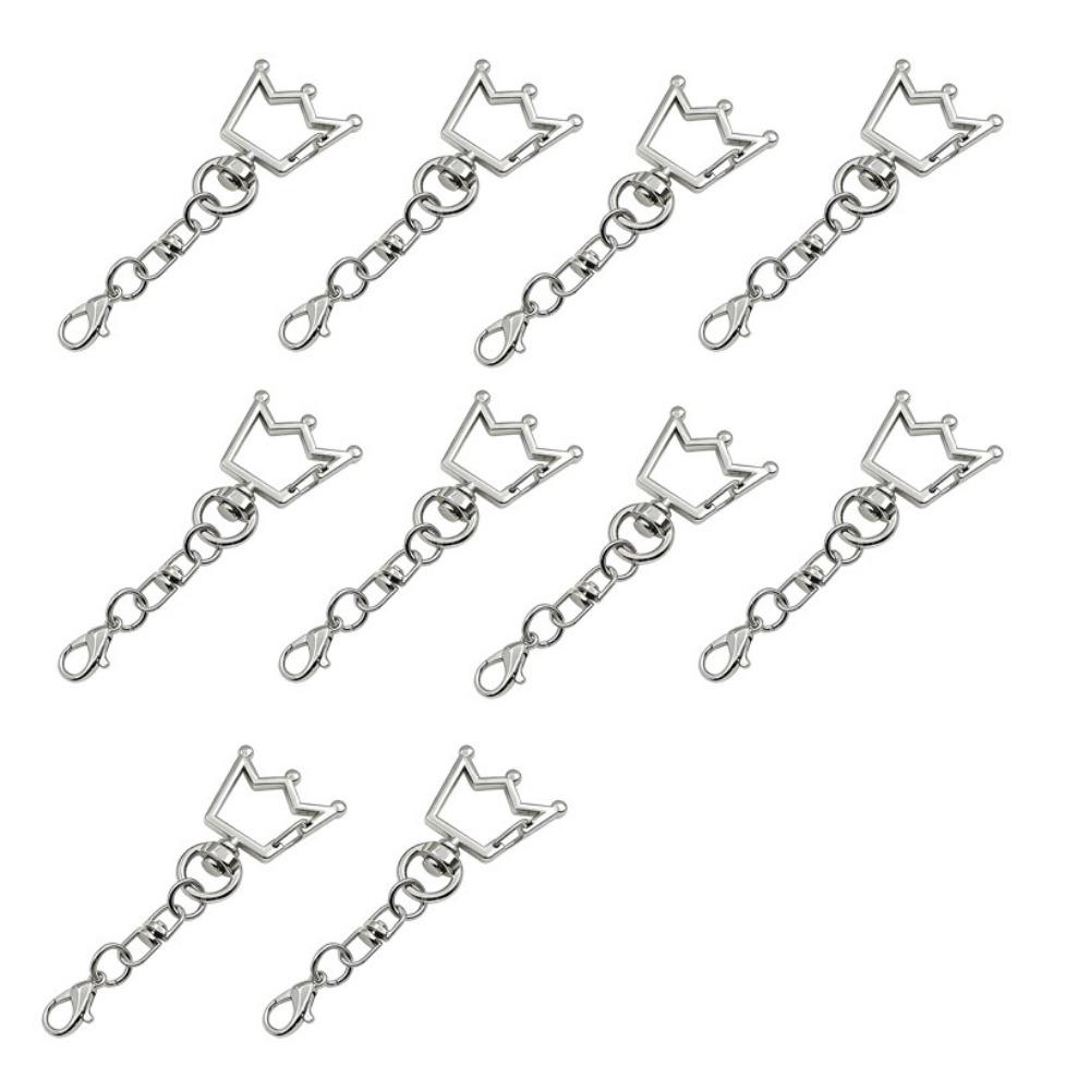 10Pcs 360 Rotate Keyring Pendant Star Heart Keychain DIY Accessories  Doll Hanging