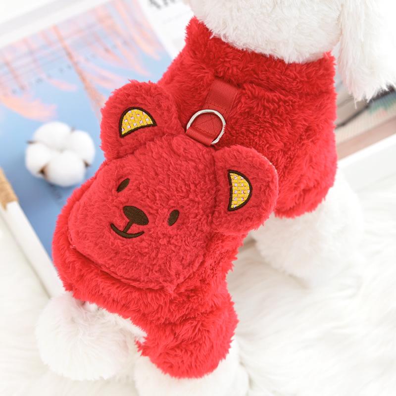 Cute Pet Clothing Teddy Small Dog Dog Clothing Four-legged Autumn and Winter Clothing Thickened and Warm