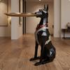 Gentleman Dog Figurine Luxury Style Tray Statue Multifunctional Storage Sculpture for Living