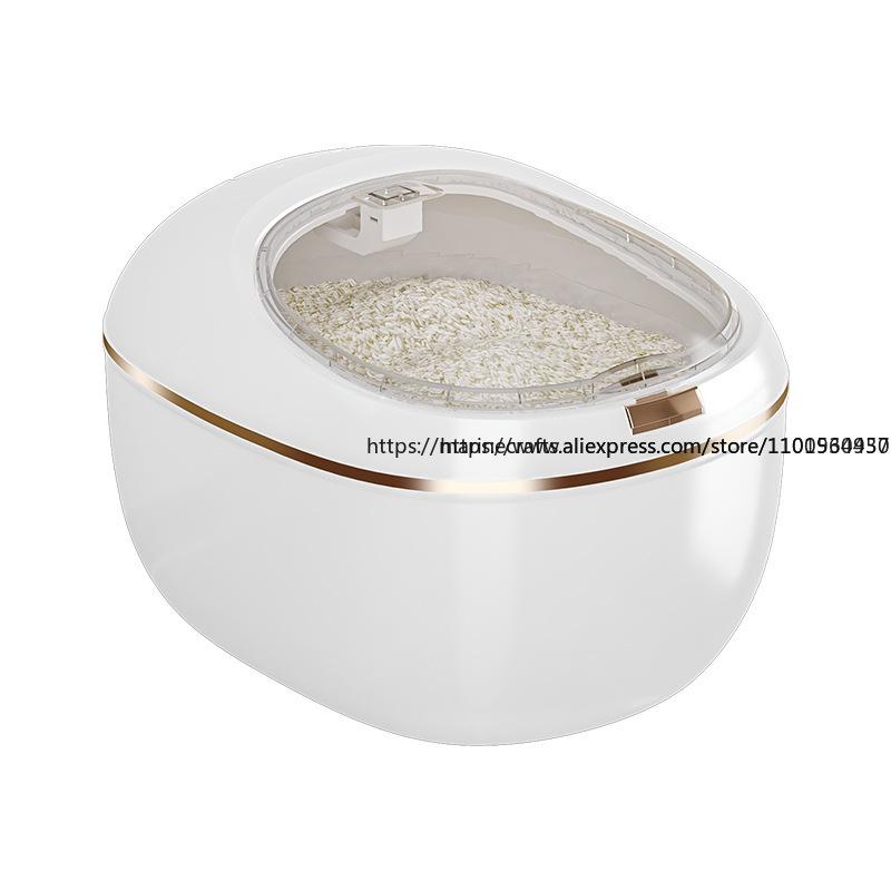 Food-Grade Rice Storage Container for Home Insect-Proof Moisture-Proof Sealed Grain Jar Multi-Use Bin for Rice Flour Cereals