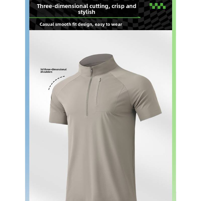 Polo Shirt Men Women Ice Silk Summer Breathable Sport Tshirt For Running And Cycling
