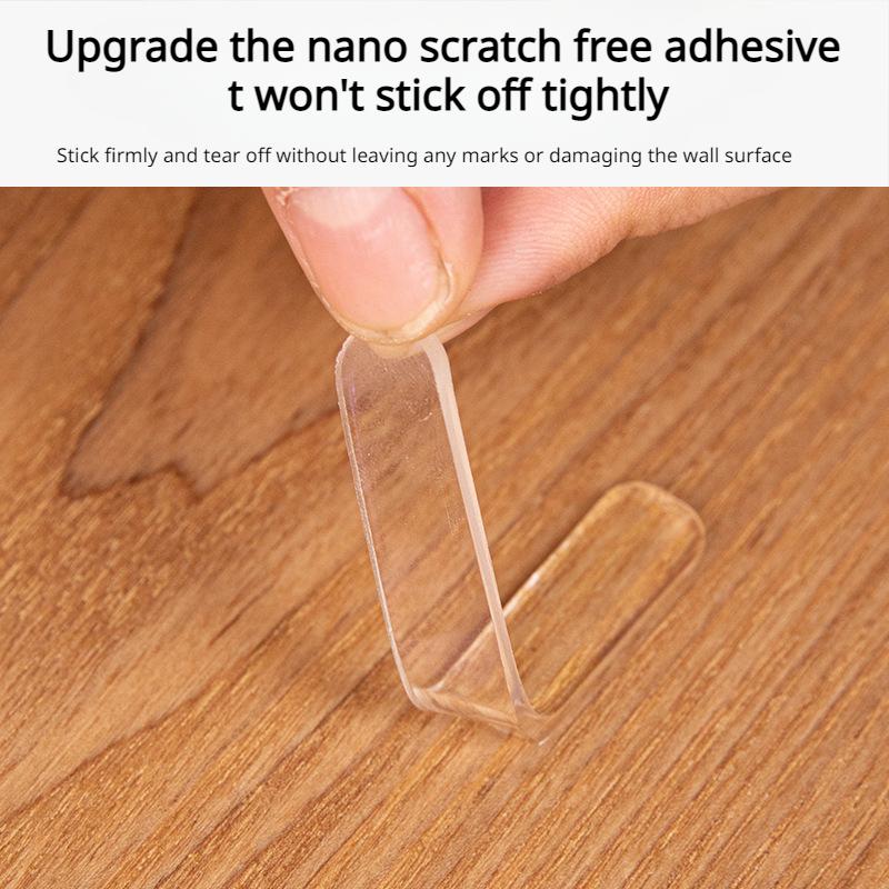 10pcs Household Transparent Anti-collision Sealant Strip, Transparent Silent Strip, Seamless Soft Rubber Anti Fall Door Sticker