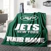 Name Custom NY Jets Print Flannel Blanket High Quality Warm Comfortable Cover for All Seasons Perfect for Gifts Home Decor