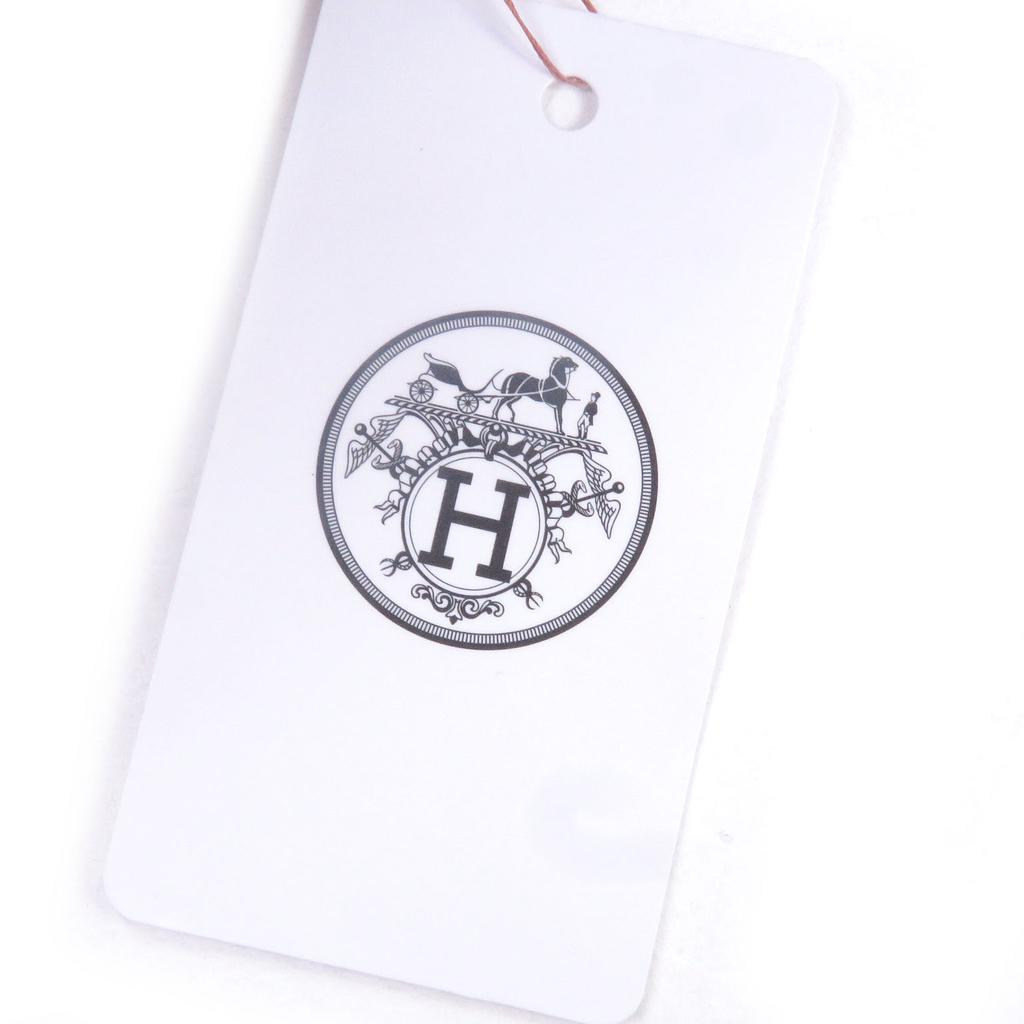 Pristine HERMES Tie H Logo Whole Pattern Purple Silk Mens 659194T Used