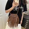 European and American retro fringed bag women's autumn and winter new fashion rivet shoulder bag niche chain messenger mobile phone bag