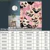1pc Halloween Multiple_smiling_clown_faces_collage 2dflat printed shower curtain, 12 durable hooks, high quality bathroom acce