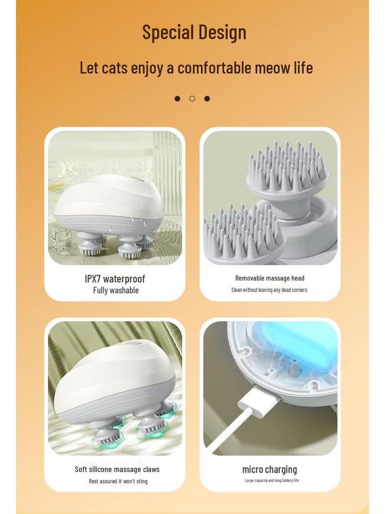 Electric Cat Head Massager: Automatic Pet Head Massage Toy