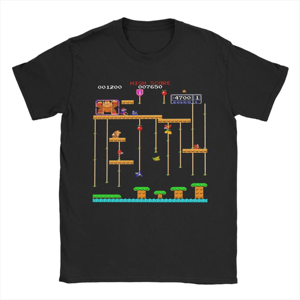 2026 New Fashion Funny Donkey Kong Video Games High Quality Soft T Shirts Mens Oneck Short Sleeve Tops Cotton Summer TopsTops