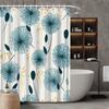 Floral Shower Curtain - Multi-Color Teal & Yellow Dandelion, Polyester,  Modern Bathroom Decor, Stylish Privacy Solution