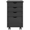 Mobile Storage Cabinet in Gray 34 x 39 x 56 cm Solid Pine Wood