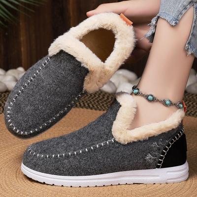 Women's Cotton Snow Boots: Velvet-Lined, Thick, Fashionable, Warm, Winter Short Boots