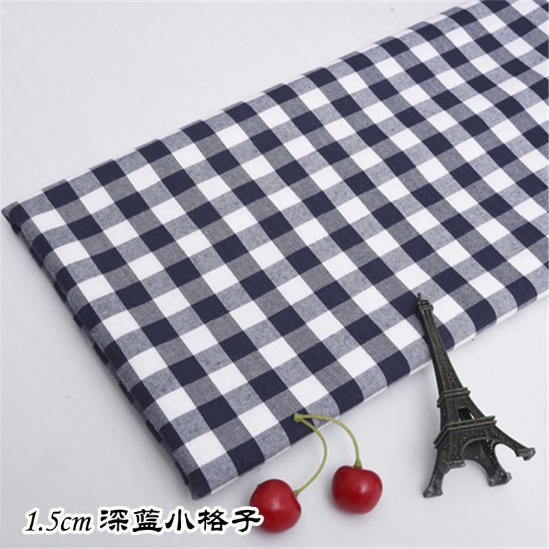 1M/2M/3M Thick Cotton linen solid color Fabric - Grid stripe DIY Material for Home Textiles (by Meter)