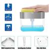 Kitchen Dish Soap Dispenser Automatic Soap Dispenser Bottle for Detergent Liquid Kitchen Sponge Dispenser Manual Soap Pump 380ml