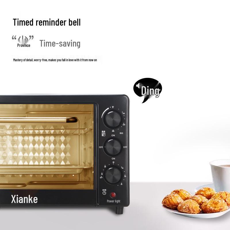 Xianke 22L Electric Oven: Compact, Fully Automatic, Multi-Functional Baking Solution.