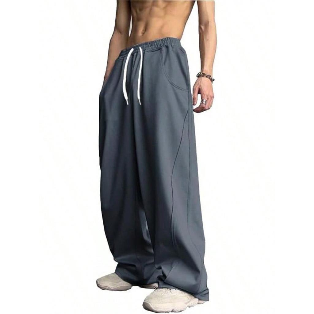 Herren Farbige Lässige Lockere Weitbeinige Sporthose Schweißhose