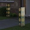 Solar LED Path Light 2 Pcs Silver Galvanized Steel
