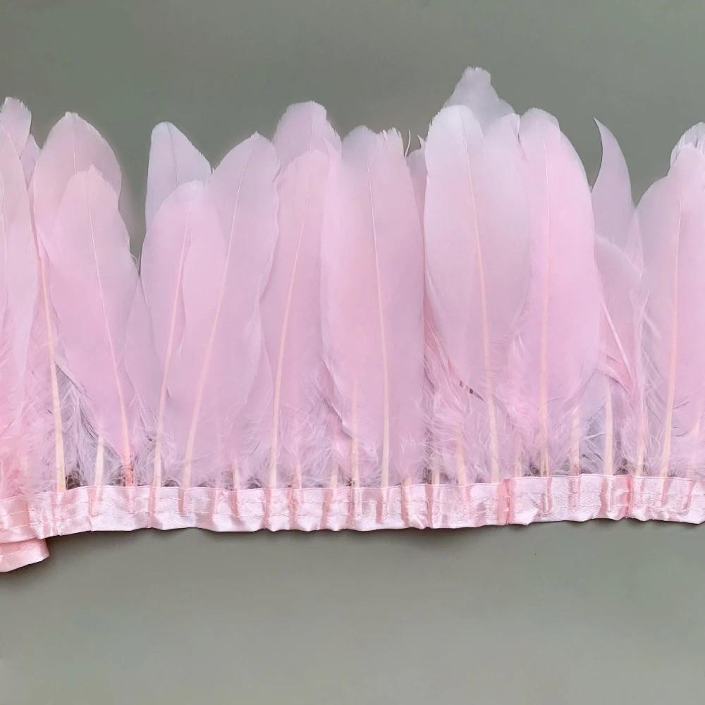 2M Real Geese Duck Feathers Natural Fringe Ribbons DIY Feather Trims  Wedding Accessories