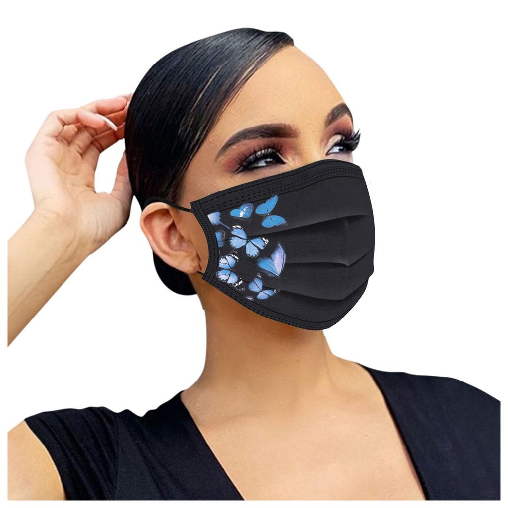 Adult Women Mask Disposable Face Mask Industrial 3Ply Ear Loop 100PC