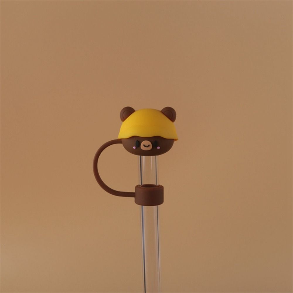 Reusable Silicone Straw Plug Dust-proof Straw Tips Cover Creative Drinking Dust Cap  Water Glass