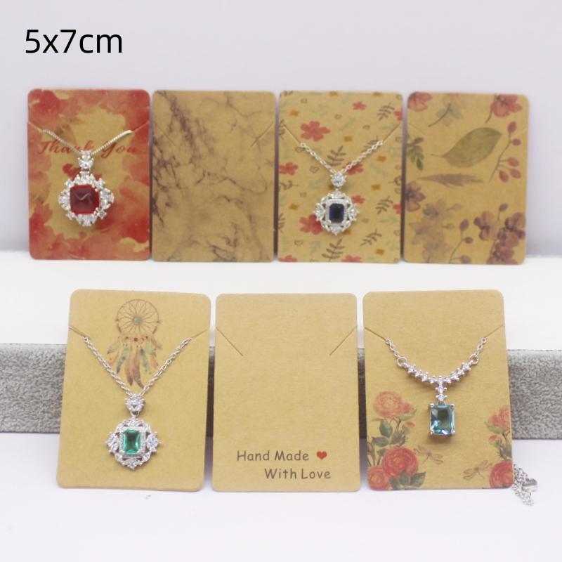 100pcs 5.1x6.3/6x9/7x9/5x7/5x5/5x4cm Mixed Earring Necklace Cards
