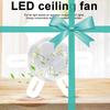 E27 Electric Fan Chandelier 3 Speed Adjustable 60W Ceiling Fan Indoor Light LED Mini Ceiling Fan for Bedroom Kitchen Living Room