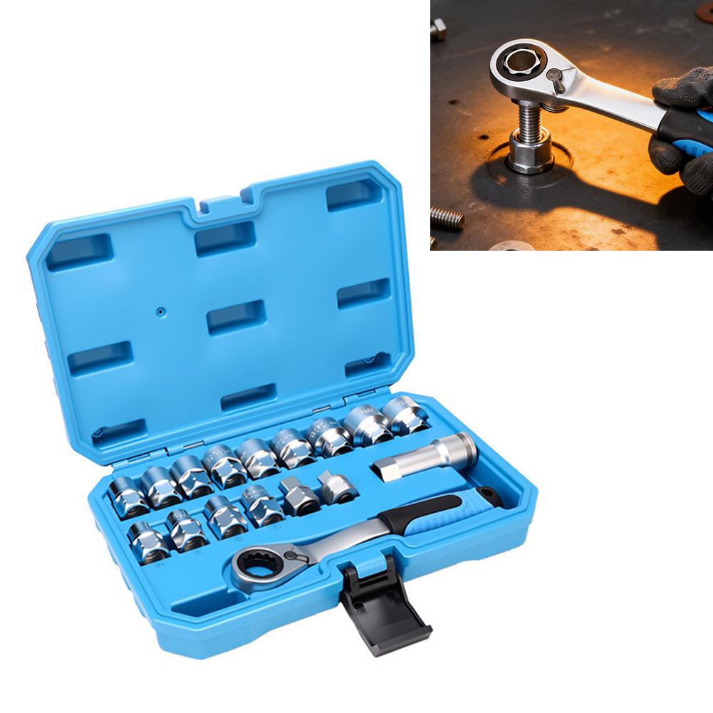 Go-through Sockets Pass Through Socket Mirror-polished Finish Socket Adaptors Included Versatile Socket Wrench Set