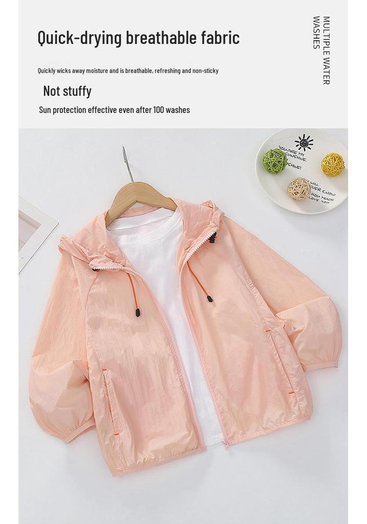 Girls' 2026 Summer Stylish Hooded Sun Protection Jacket