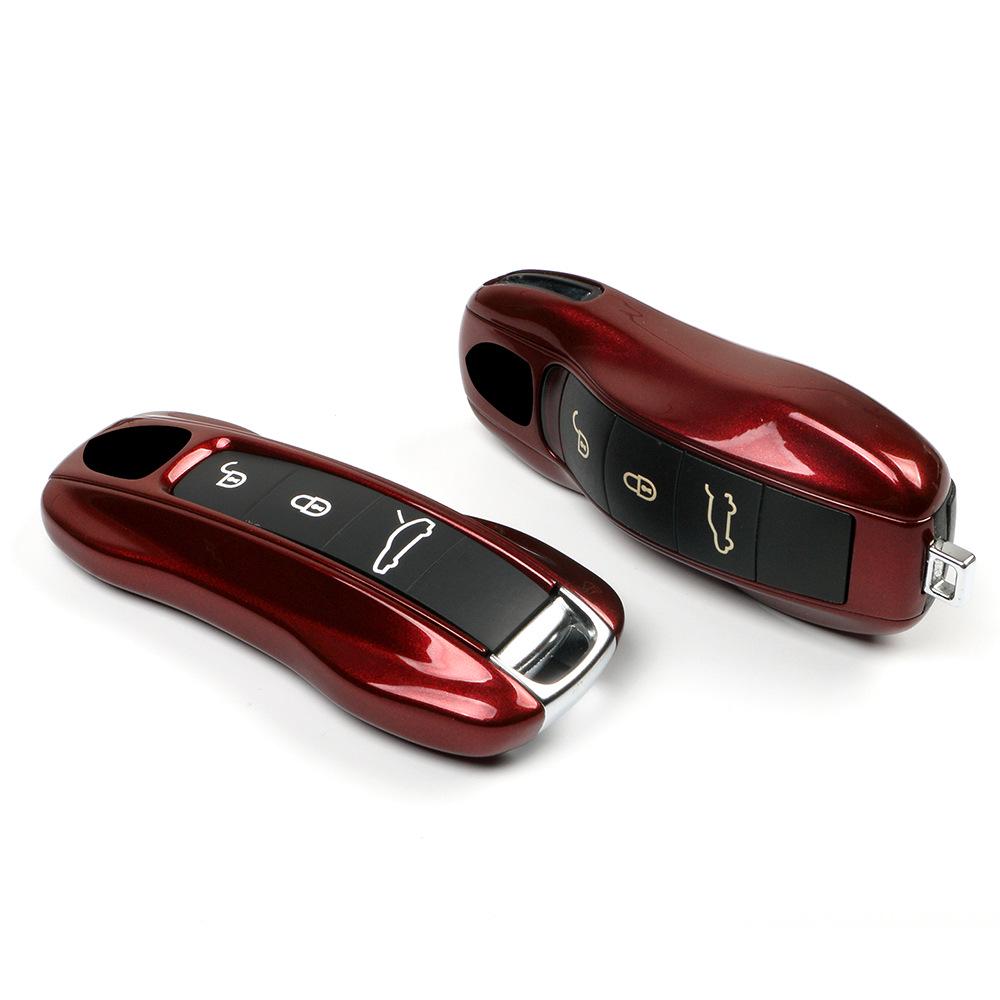 Porsche Key Shell Mod - Fits Cayenne, 718, Macan, 911, Panamera, Taycan - Cherry Red