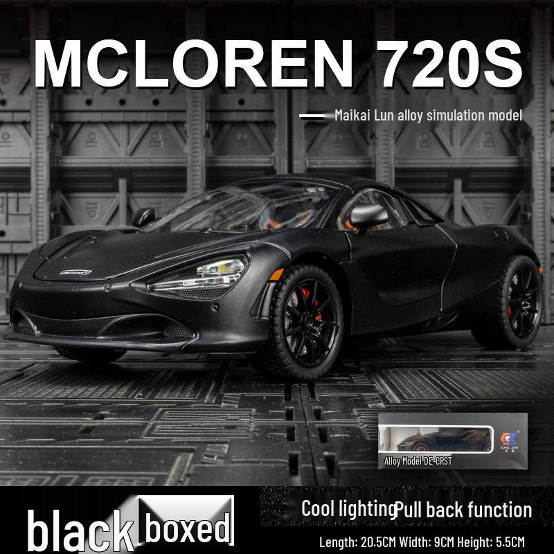 Zhi CZ24582 720S Модель суперкара из сплава: Игрушка-кабриолет с инерционным механизмом, со звуком и светом чёрный