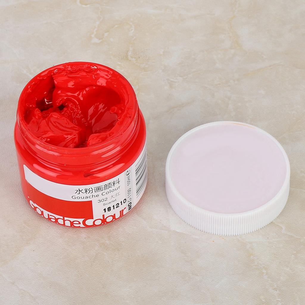 100ml Colorful Watercolor Paint Gouache Pigment Student Art Painting Supplies(Red)