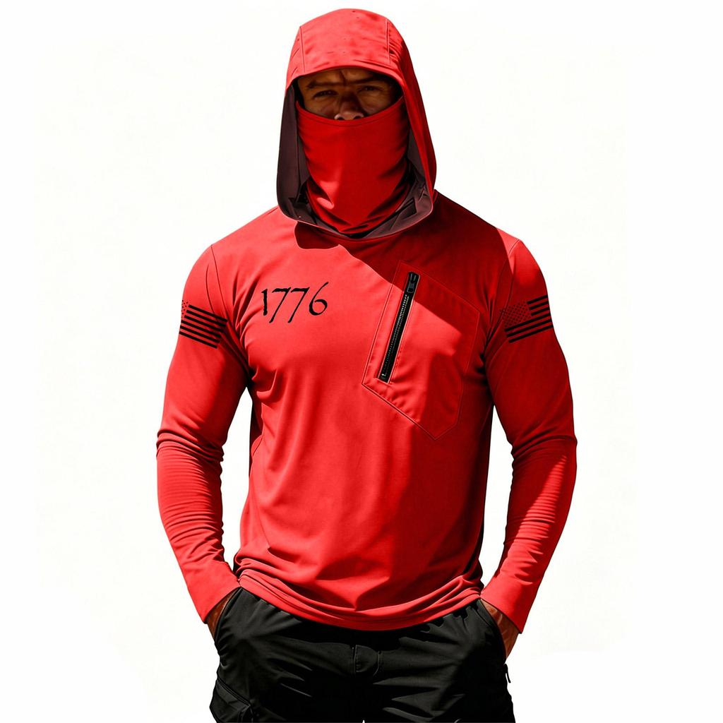 Men's Casual Hooded Long Sleeve Sunscreen Top