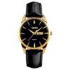 "Fashionable Women's Analog Quartz Watch Black Leather Strap Simple Waterproof Casual Business Classic"