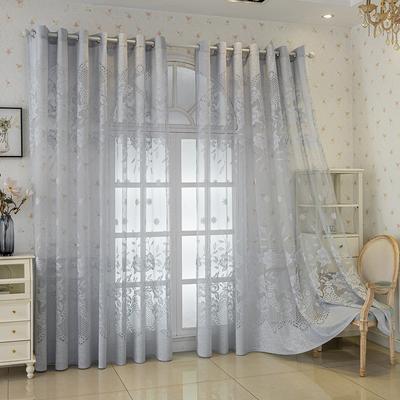 Cortinas de tul y tela con bordado romántico europeo de doble capa para sala de estar, dormitorio, comedor, decoración del hogar.