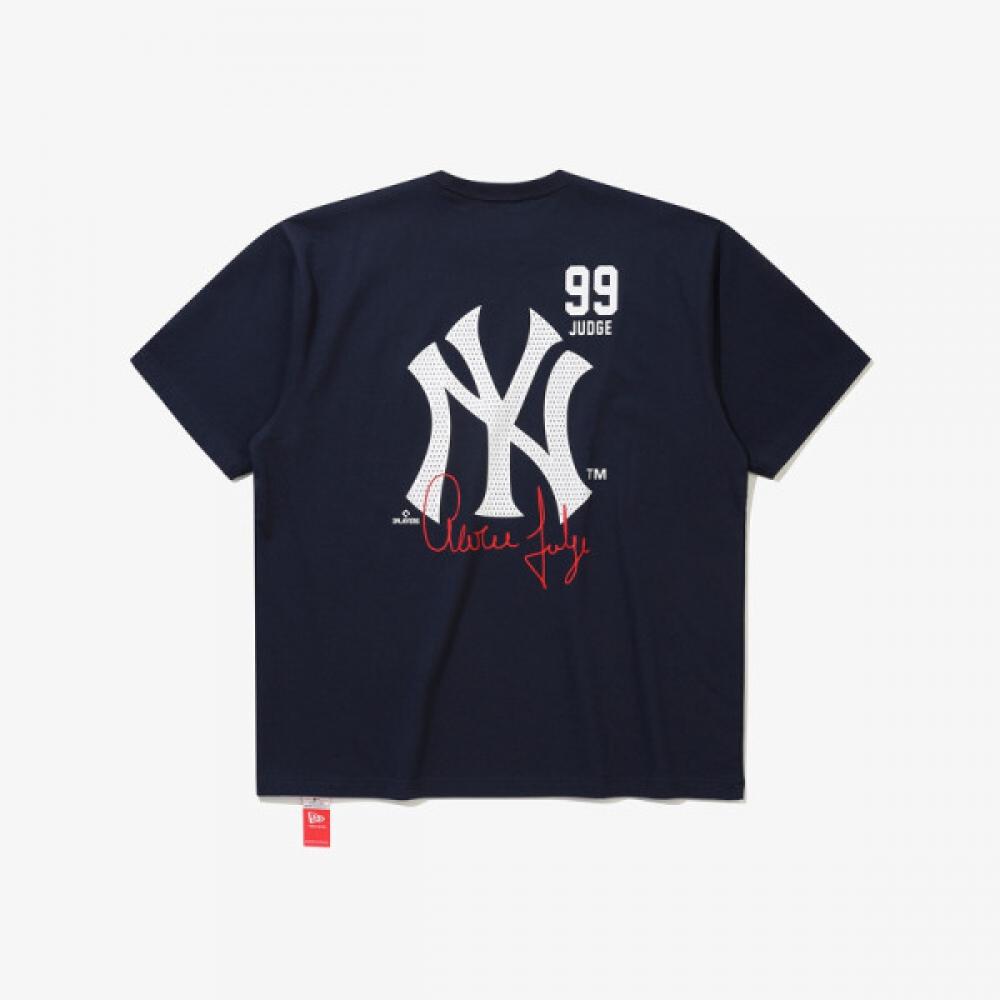 New Era New York Yankees T shirT Player signaTure Navy