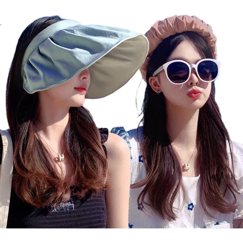 XUEXIMAN Sun Protection Hat for Women, Summer UV Protection Shell Sun Visor Face-Covering Wide-Brimmed Cycling Hat