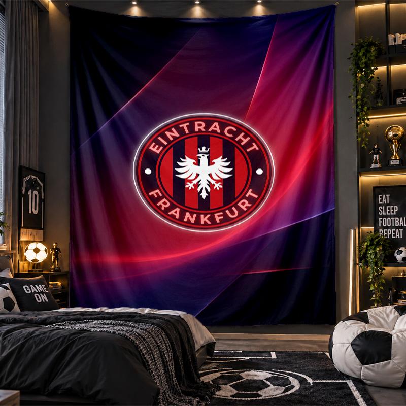 Wall Hanging Tapestry Eintracht Frankfurt Football Print Cloth for Living Room Bedroom Home Decor