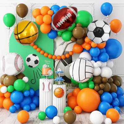 Zestaw Balonów z Folii Aluminiowej o Tematyce Koszykówki Dekoracja Balonowa na Urodziny Chłopca