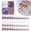 Cat Eye Fake Toe Nail Tips Half Cover Press On Toenails New Toenail  For Women Nail Salons DIY