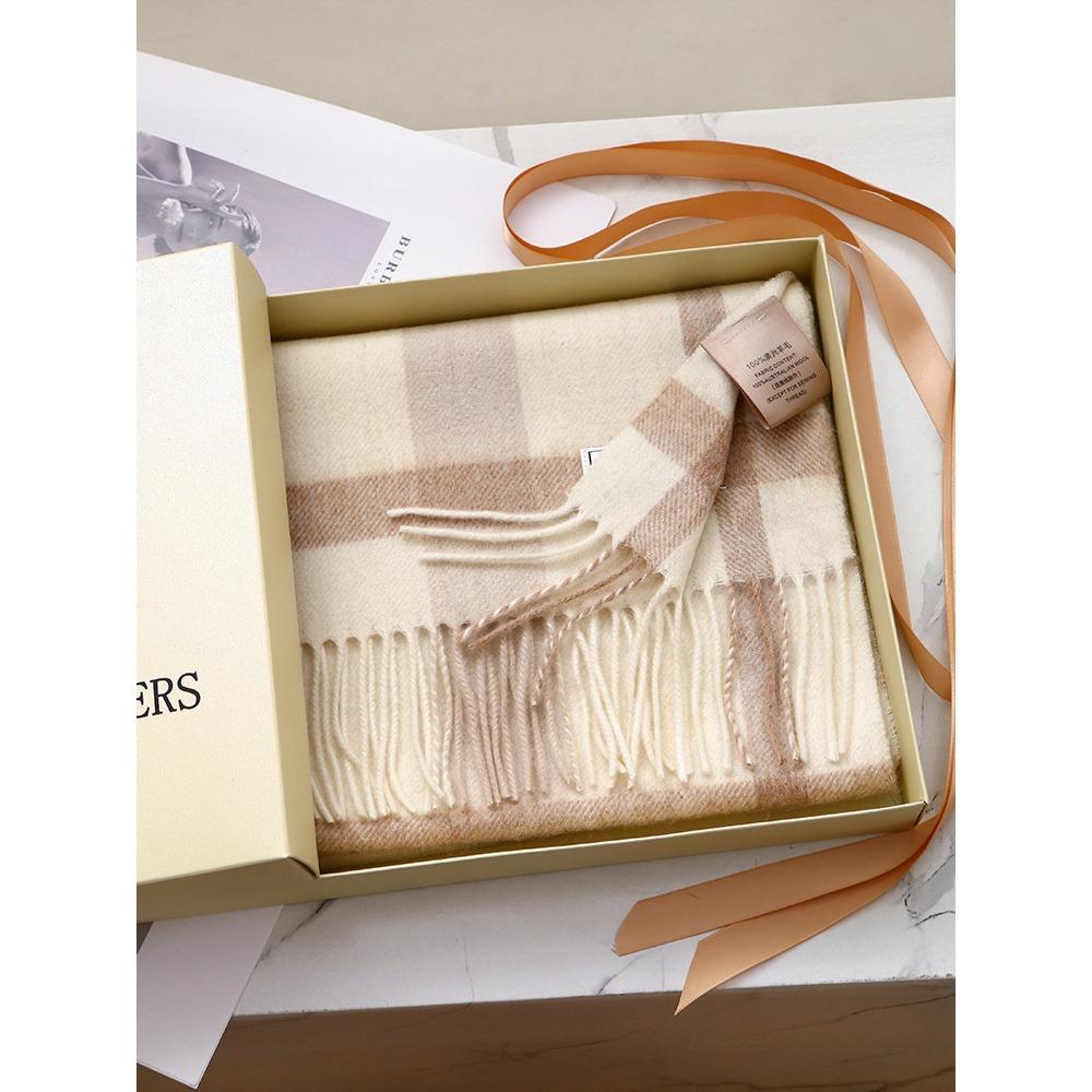 Лучшие товары в Великобритании 100% шерстяной клетчатый шарф женский зимний студенческий — фото 30