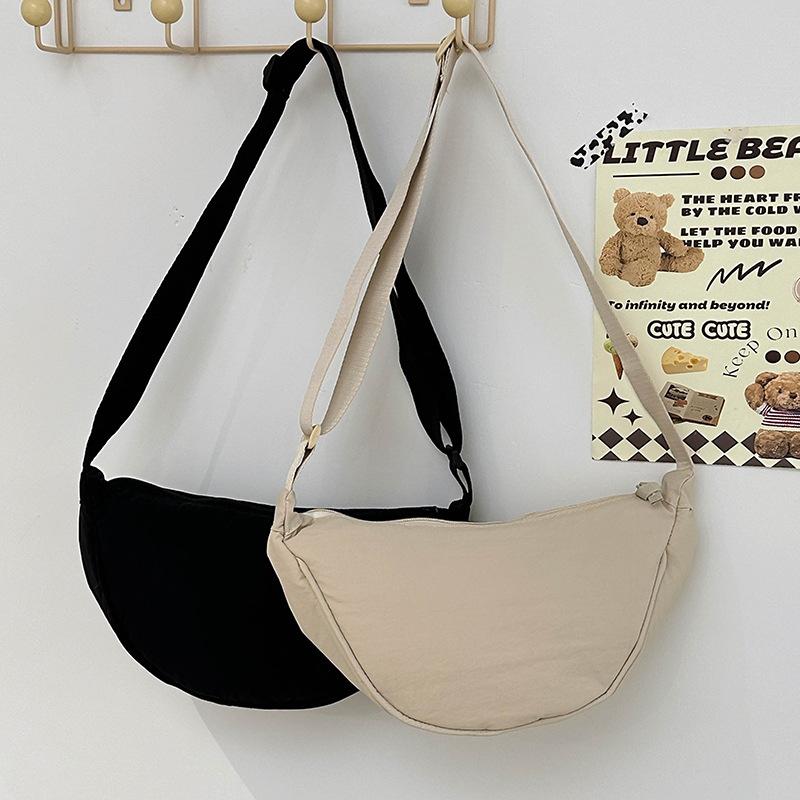 Women Casual Mini Nylon Dumpling Crossbody Shoulder Underarm Chest Bag