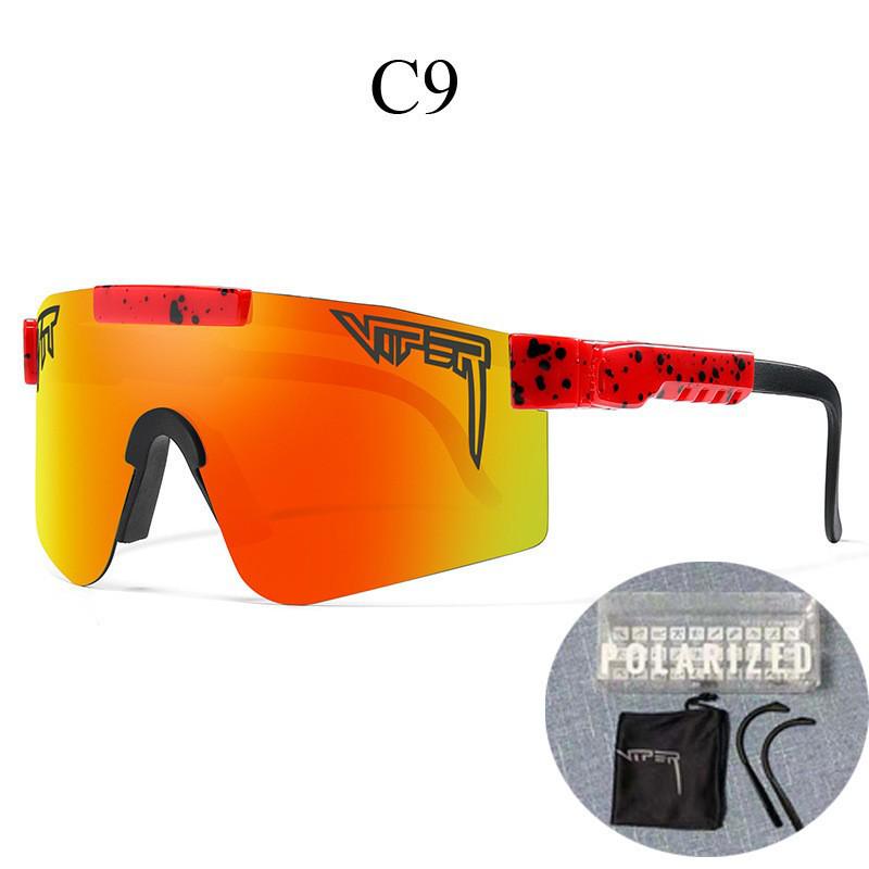 Grenzüberschreitende polarisierte Fahrradbrille mit großem Rahmen und farbigen Gläsern für Sport