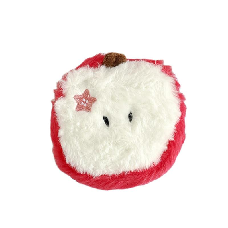 Adorable Plush Apple Coin Purse With Soft Short Plush Material For Women Gifts
