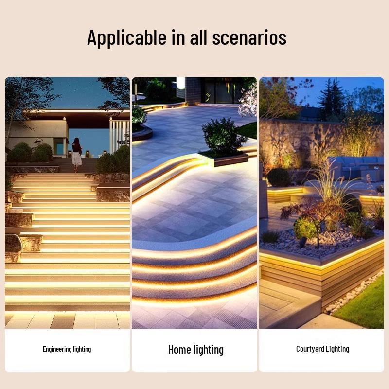 LED Outdoor Waterproof 220V COB Light Strip - Super Bright, Flexible Linear Lighting