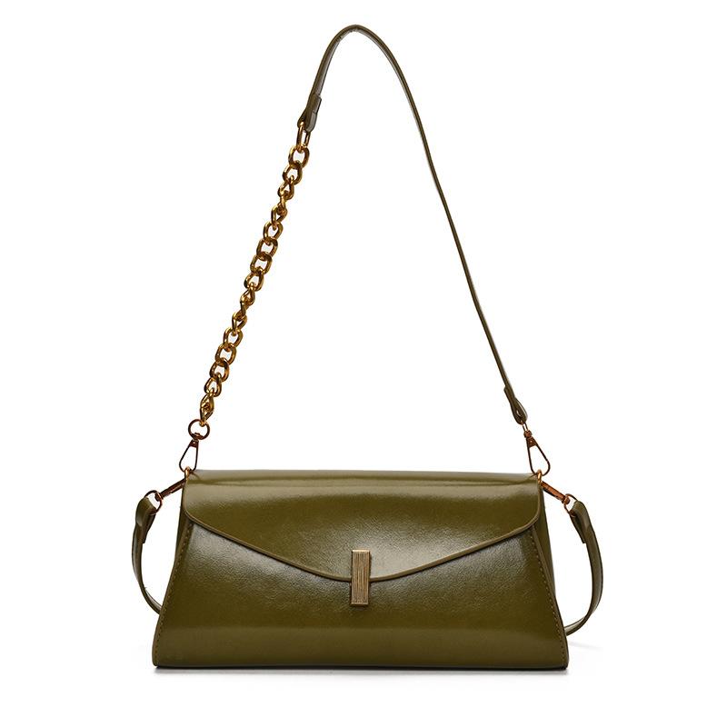 Frühling und Sommer neue Mode einfache Achseltasche Damen Textur Schulter Crossbody Baguette-Tasche