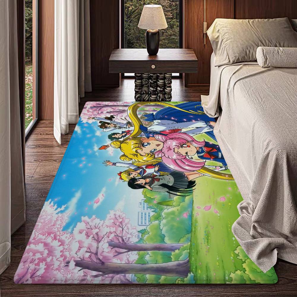 Japanische Zeichentrick S-Sailores-Moon Fußmatte Nordischer Stil Heimtürmatte Badezimmer-Toilettenmatten Schlafzimmer Hotel Dekor Matte