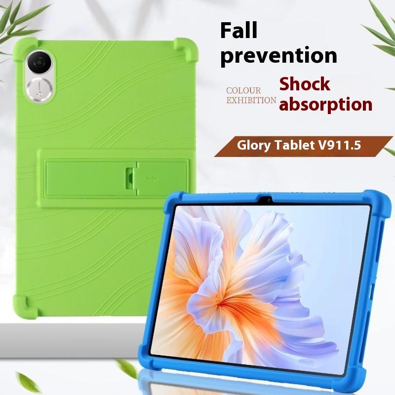 For Honor Pad V9 Silicone Case with Kickstand Rugged Protective Cover