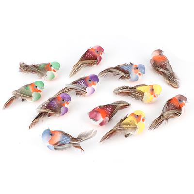 12Pcs Nette Künstliche Vogel Decor Simulation Vogel DIY Dekoration Ornament für Home Garten