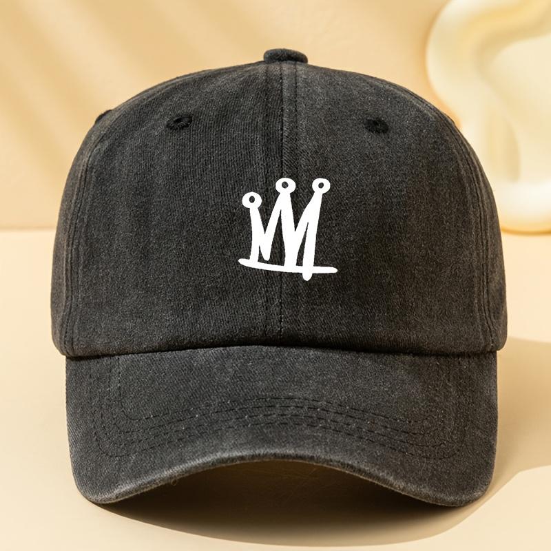 Washed Printed Baseball Cap Suitable for Men and Women, Adjustable Outdoor Casual Cap, Lightweight, Breathable and Comfortable