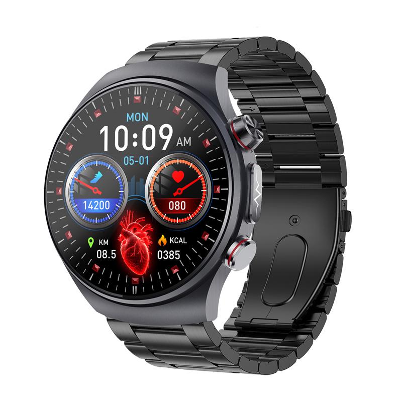 ET488 AMOLED Smart Watch Heart Rate Blood Pressure ECG Health Monitor SOS Wristwatch Sports Fitness Tracker Men Women Smartwatch